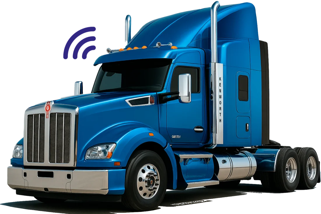 Flota de camiones con rastreo satelital Logitracs